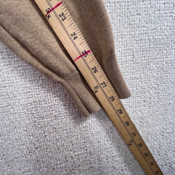 J. Crew Tan Cotton Crewneck Long Sleeve Sweater Men's Size L - Picture 10 of 16